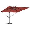vidaXL Roma Parasol Rot 286 x 284 x 270 cm Aluminium und Polyester