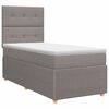 vidaXL Boxspringbett mit Matratze mit Kopfteil Taupe 80 x 200 cm Stoff