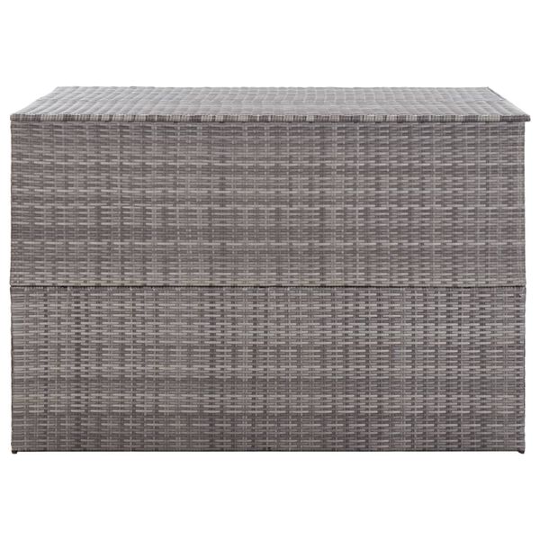 vidaXL Garden-Auflagenbox Grau 150x100x100 cm Poly Rattan