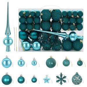 vidaXL Weihnachtskugelset 111 stk. Gr&uuml;n 6 cm Polystyrol