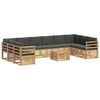 vidaXL Outdoor-Sofagarnitur 8 pcs Wei&szlig; und Anthrazit 59 x 59 x 37 cm