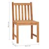 vidaXL 7-teiliges Garten-Ess-Set 120 x 70 cm Massivholz Teak