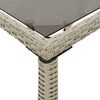 vidaXL Gartentisch mit Glasplatte Hellgrau 115x54x74 cm Poly Rattan