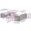 vidaXL Gartensofa-set mit Kissen 8 pcs Beige und Creme Poly Rattan