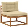vidaXL Outdoor-Sofagarnitur mit Kissen 8 pcs Natur und Beige