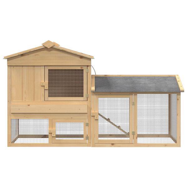 vidaXL Hühnerunterkunft Braun 150 x 60 x 89 cm