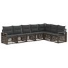 vidaXL Gartensofa-set 7 pcs Grau Poly-Rattan