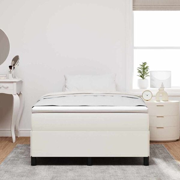 vidaXL Boxspringbett Creme 120 x 200 cm Cordstoff