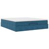 vidaXL Ottoman-Bett mit Matratze Dunkelblau 160x200 cm Samt