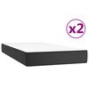 vidaXL Boxspringbett mit Matratze Schwarz 200x200 cm Kunstleder