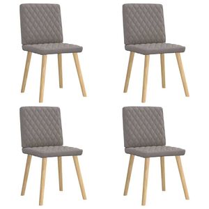 vidaXL Esszimmerst&uuml;hle 4 Stk. Taupe Stoff