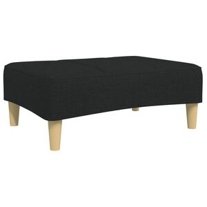 vidaXL Fu&szlig;hocker Schwarz 77x55x31 cm Stoff