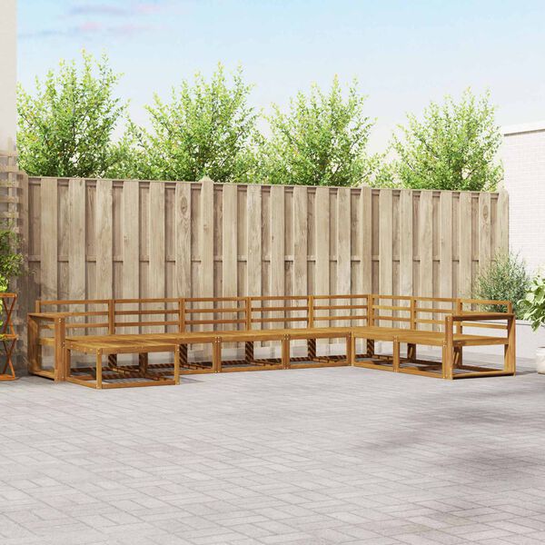 vidaXL Outdoor-Sofagarnitur 8 pcs Natur Massivholz Akazie