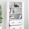 vidaXL Highboard Wei&szlig; Holzwerkstoff