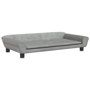 vidaXL Hundebett Hellgrau 100x50x21 cm Samt