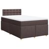 vidaXL Boxspringbett mit Matratze Dunkelbraun 120x190 cm Stoff