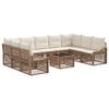 vidaXL Gartensofa-set 10 pcs Beige Poly-Rattan