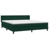 vidaXL Boxspringbett mit Matratze Dunkelgr&uuml;n 200x210 cm Samt
