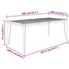 vidaXL Gartentisch 200x100x75 cm Massivholz Akazie