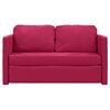 vidaXL Bodensofa mit Schlaffunktion Weinrot 122x204x55 cm Samt