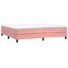 vidaXL Boxspringbett mit Matratze Rosa 200x200 cm Samt