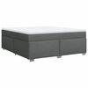 vidaXL Boxspringbett mit Matratze Dunkelgrau 180x200 cm Stoff