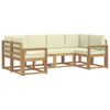 vidaXL Outdoor-Sofagarnitur 6 stk. Wei&szlig; und Creme