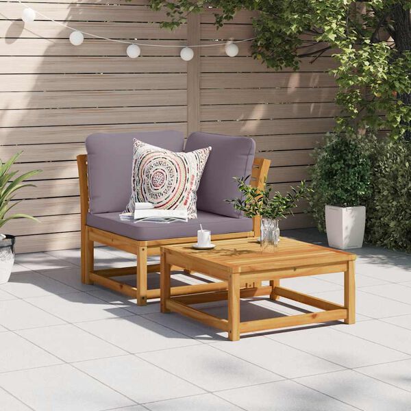 vidaXL Garten-Ecksofa mit Kissen 73x73x65 cm Massivholz Akazie