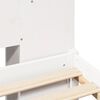 vidaXL Massivholzbett mit Regal ohne Matratze Weiß 140x200 cm Kiefer