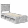 vidaXL Bettrahmen Beton Grau 75 x 190 cm Massives Kiefernholz