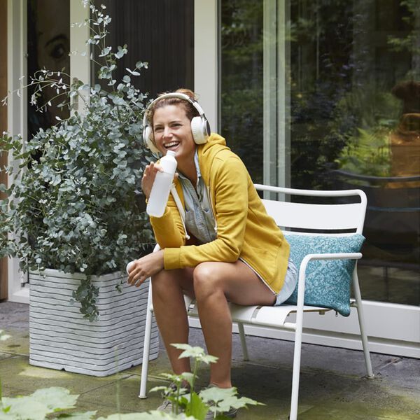 Capi Blumentopf Nature Row Quadratisch 40x40 cm Elfenbein KRWI903