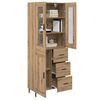 vidaXL Highboard mit Schubladen 2 pcs Artisan-Eiche Holzwerkstoff