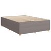 vidaXL Boxspringbett mit Matratze Taupe 140x190 cm Stoff