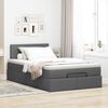vidaXL Ottoman-Bett mit Matratze Dunkelgrau 120x200 cm Stoff