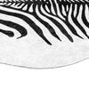 vidaXL Teppich Schwarz Wei&szlig; 120x170 cm Zebramuster Waschbar Rutschfest