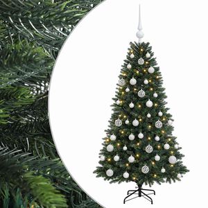 vidaXL K&uuml;nstlicher Weihnachtsbaum mit Kugel 120 cm 150 LEDs
