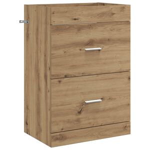 vidaXL Badunterschrank Artisan-Eiche 56 x 37,5 x 81 cm Holzwerkstoff