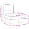 vidaXL Boxspringbett mit Matratze Rosa 120x200 cm Samt