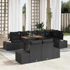 vidaXL Garten Essgruppe mit Kissen 9 pcs Schwarz und Braun