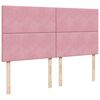 vidaXL Ottoman-Bett mit Matratzen & LEDs Rosa 200x200 cm Samt