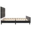 vidaXL Boxspringbett mit Kopfteil Schwarz 200 x 200 cm Samt