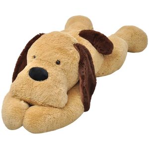vidaXL Hund Kuscheltier Pl&uuml;sch Braun 160 cm