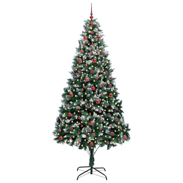 vidaXL K&uuml;nstlicher Weihnachtsbaum mit 300 LEDs mit St&auml;nder Gr&uuml;n 240 cm