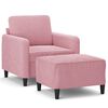 vidaXL Sessel mit Hocker Rosa 60 cm Samt