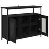 vidaXL Sideboard Schwarz Eichen-Optik 100 x 35 x 80 cm Holzwerkstoff