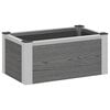 vidaXL Hochbeet Grau 50 x 30 x 22 cm WPC und Aluminium