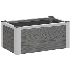 vidaXL Hochbeet Grau 50 x 30 x 22 cm WPC und Aluminium