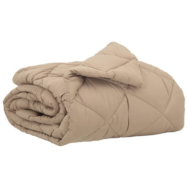 vidaXL Sommerdecke Taupe 200 x 135 cm Mikrofaser