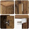vidaXL TV-Schrankset Wandmontiert 4 pcs Altholz Holzwerkstoff