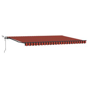 vidaXL Markisenstoff Orange und Braun 500 x 300 cm Polyester